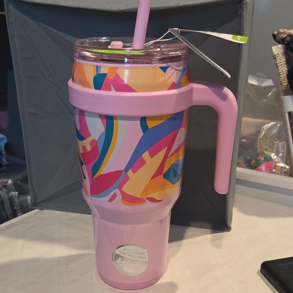 Colorful Insulated Party Tumbler with Handle